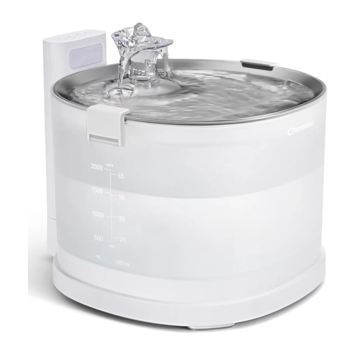 CHEERBLE E1+ ÇELİK HAZNELİ ŞARJLI OTOMOTİK KEDİ SU PINARI 22 X 20 X 18  (2LT)