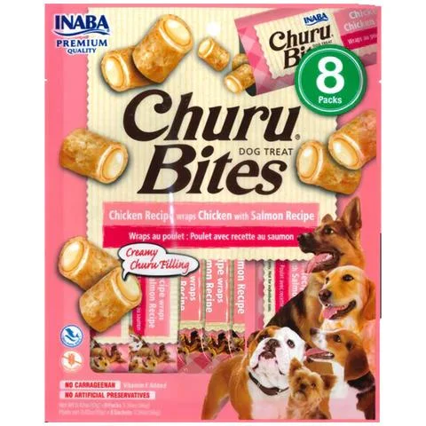 CHURU FUN BİTES TAVUKLU & SOMONLU KÖPEK ÖDÜL MAMASI 12GR*6