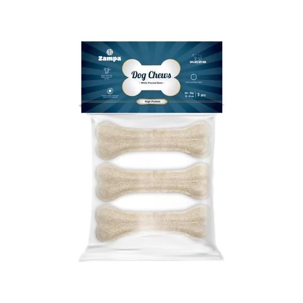 BEYAZ PRESS KEMİK KÖPEK ÖDÜLÜ 3'LÜ 50-55 GR