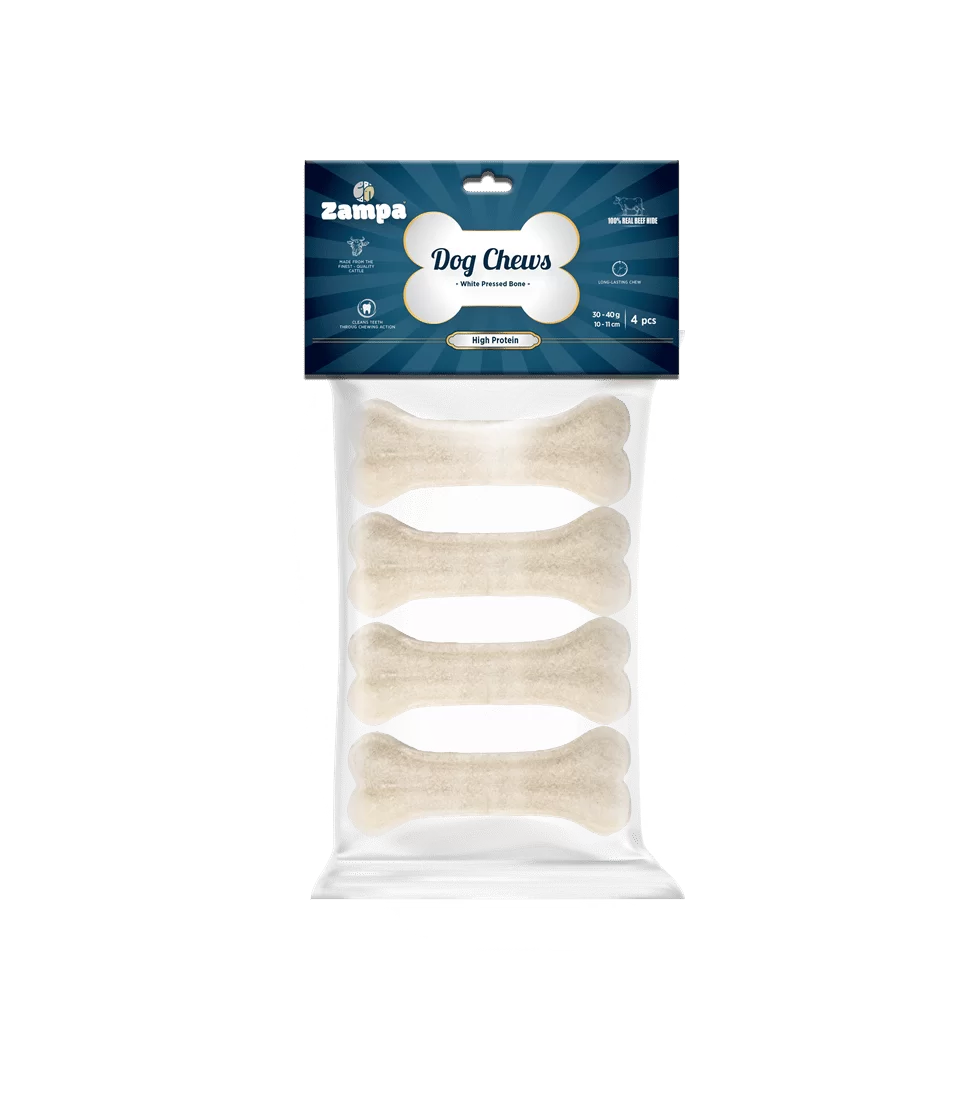 BEYAZ PRESS KEMİK KÖPEK ÖDÜLÜ 4'LÜ 30-40 GR