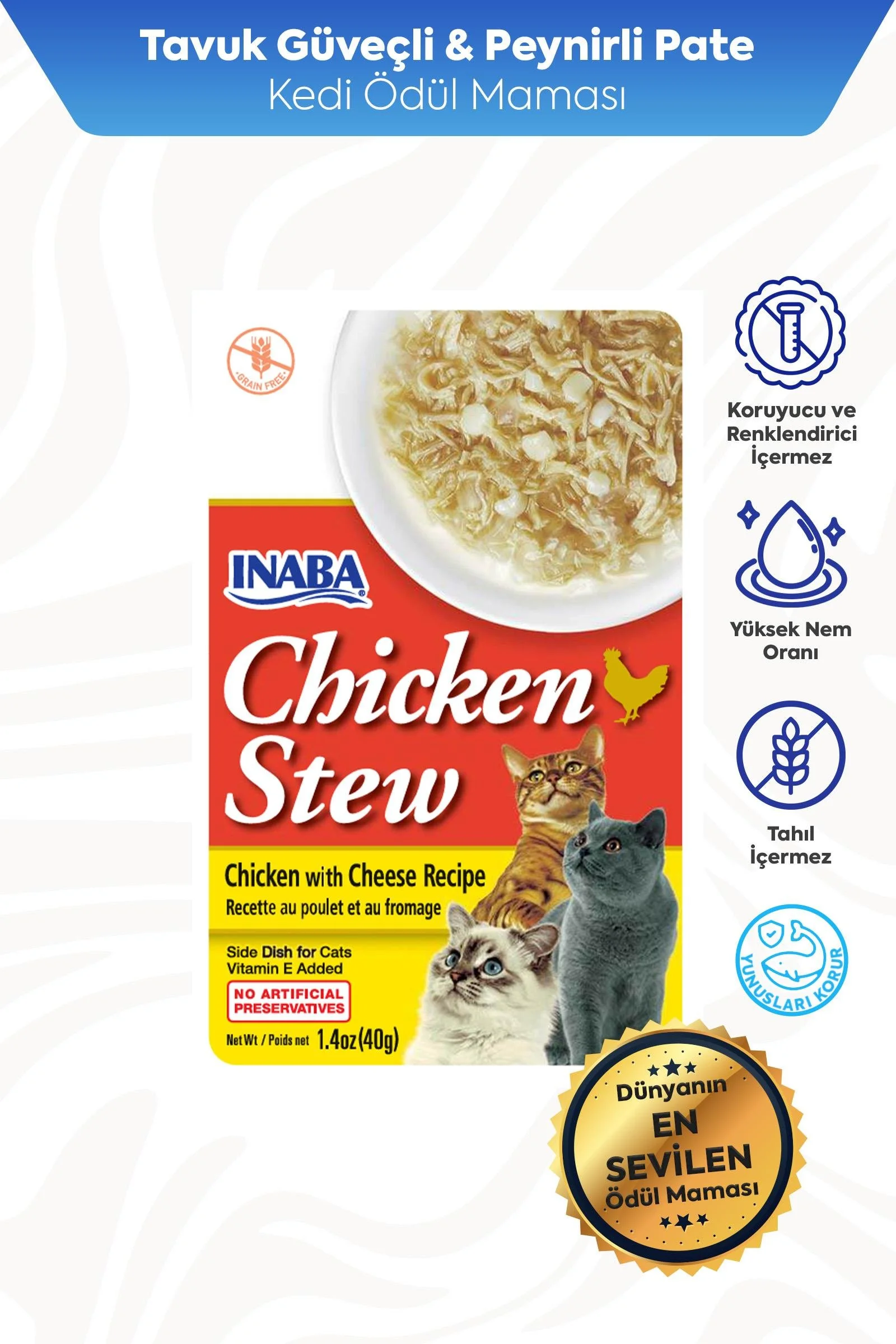 CİAO CHİCKEN CHURU STEW TAVUK GÜVEÇ VE PEYNİRLİ PATE 40 GR*6