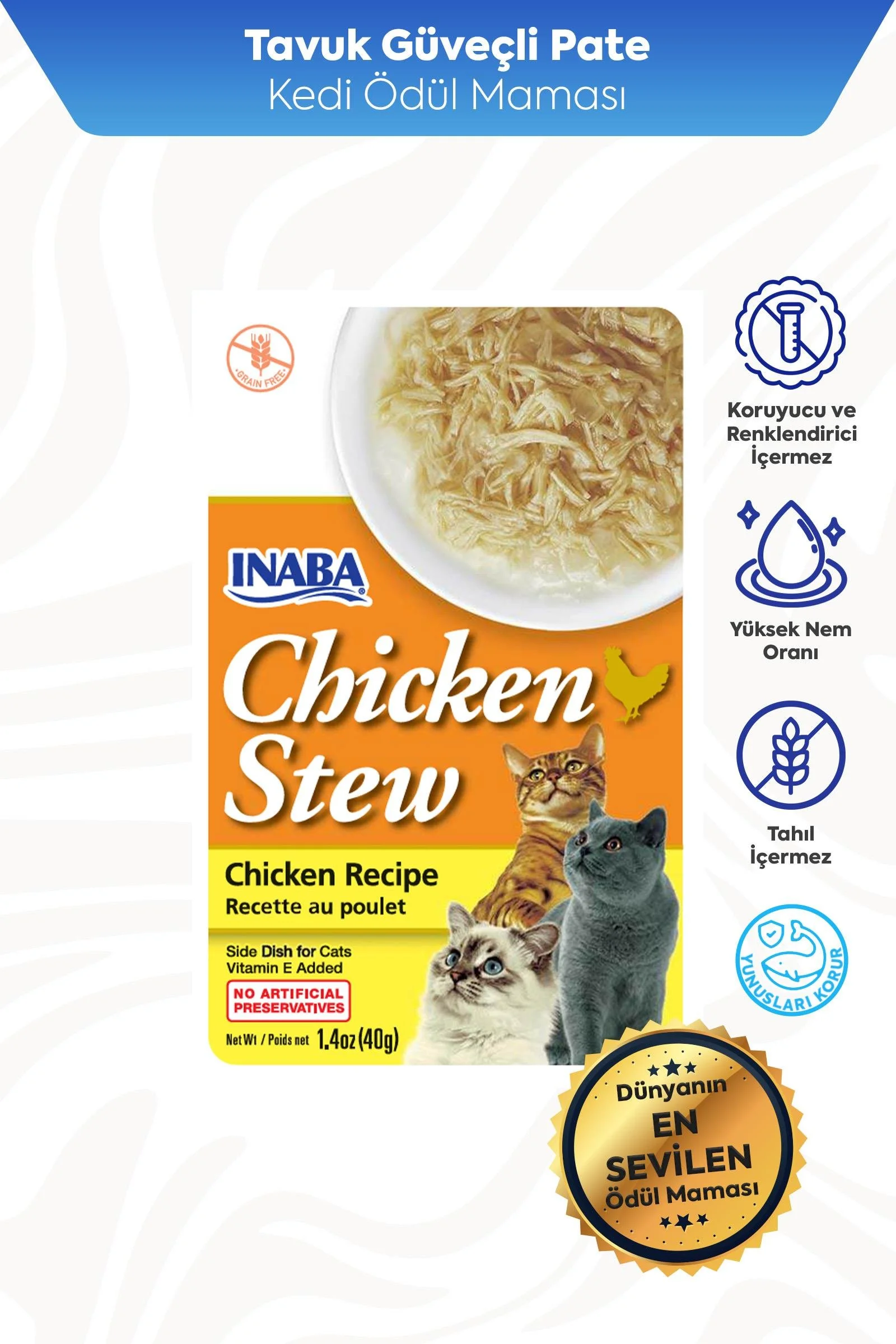 CİAO CHİCKEN CHURU STEW TAVUK GÜVEÇLİ PATE 40 GR*6