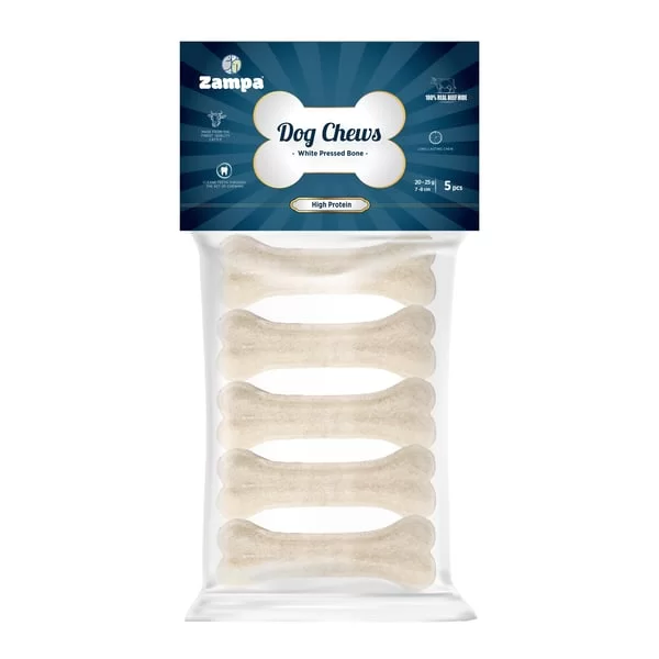 BEYAZ PRESS KEMİK KÖPEK ÖDÜLÜ 5'Lİ 20-25 GR