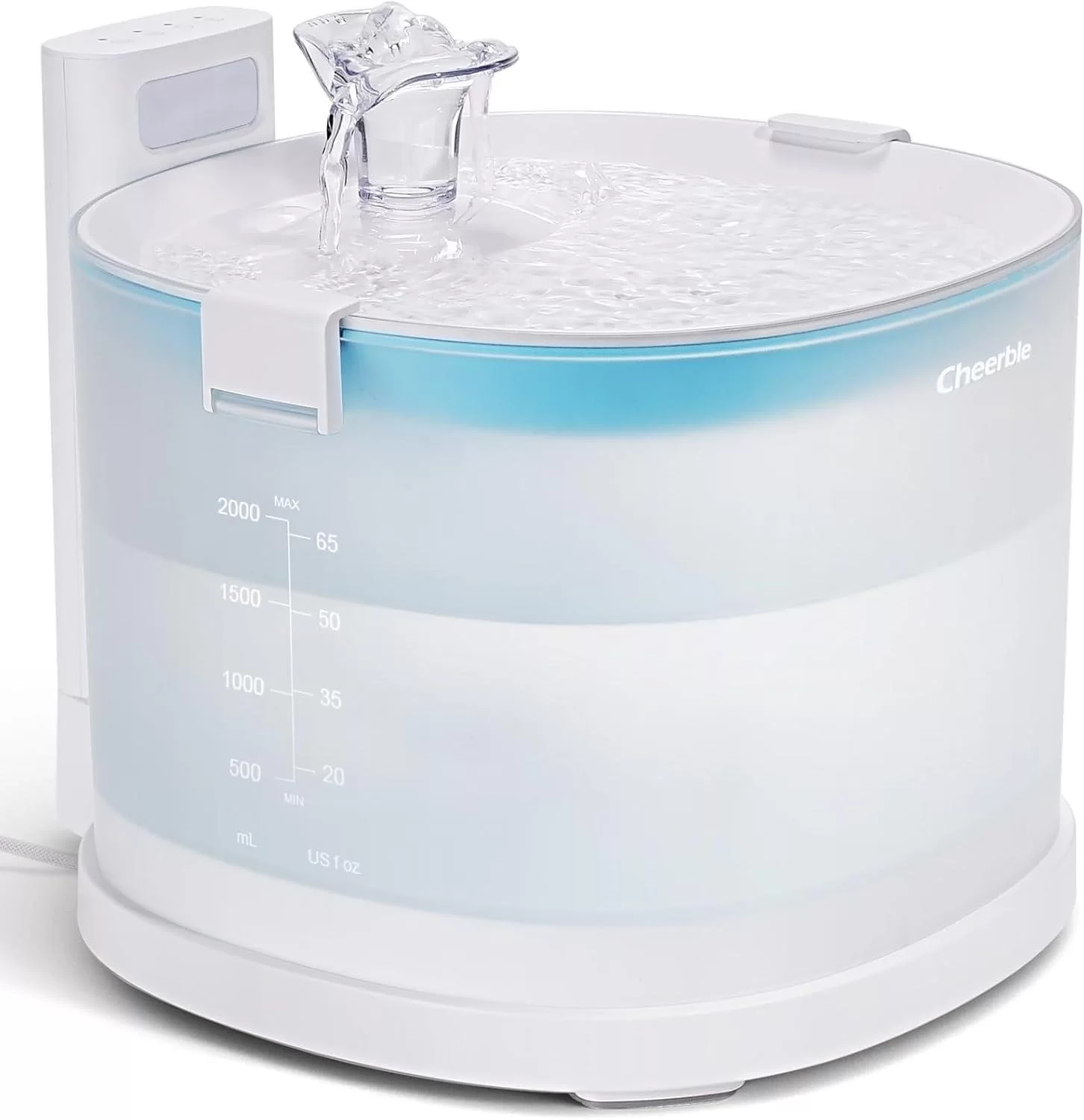 CHEERBLE E1 PLASTİK HAZNELİ ŞARJLI OTOMOTİK KEDİ SU PINARI 22 X 20 X 18  2LT