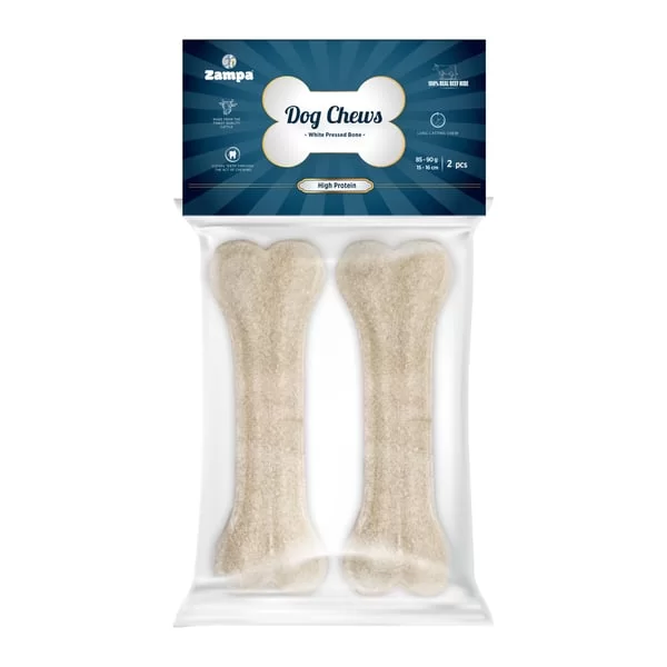 BEYAZ PRESS KEMİK KÖPEK  ÖDÜLÜ 2'Lİ 85-90 GR
