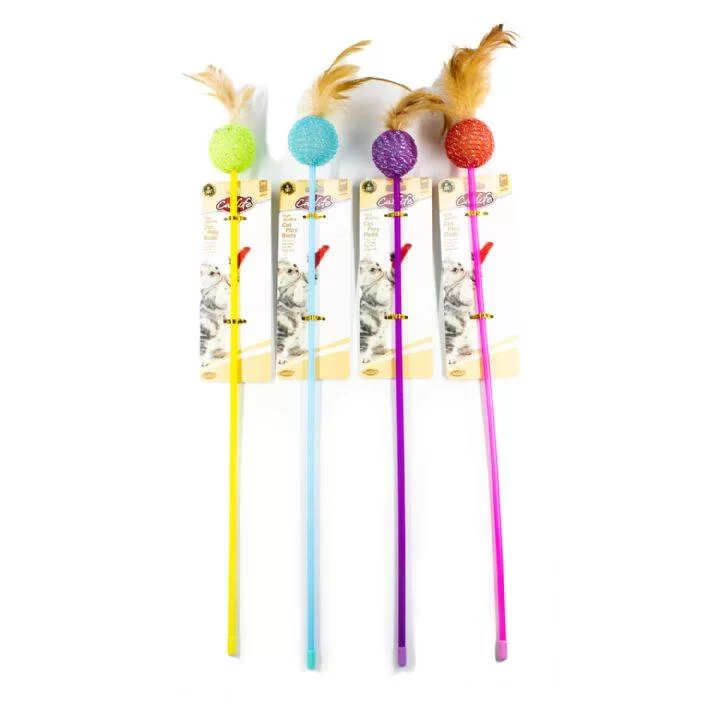 CATLİFE KEDİLER İÇİN OYUNCAK OLTA TÜYLÜ TOPLU