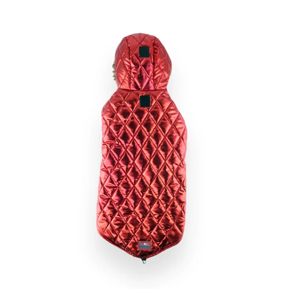 SHİNY KAPÜŞONLU MONT KIRMIZI XS