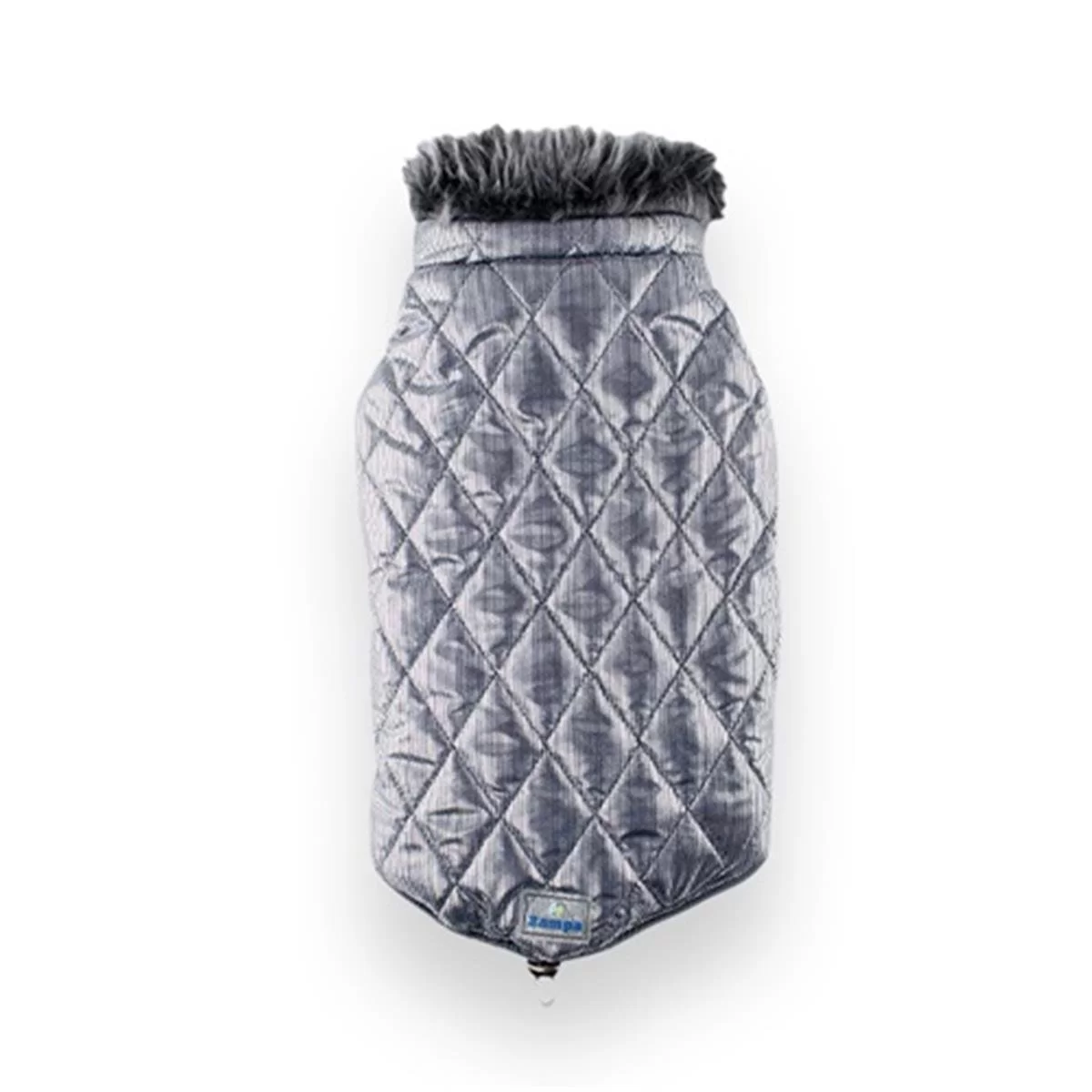 SHİNY YAKALI KÜRKLÜ MONT GRİ XS