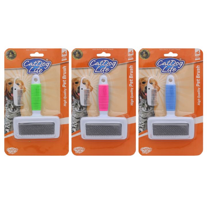 CAT/DOGLİFE KEDİ ve KÖPEKLER İNCE TELLİ FIRÇA+TARAK (M)