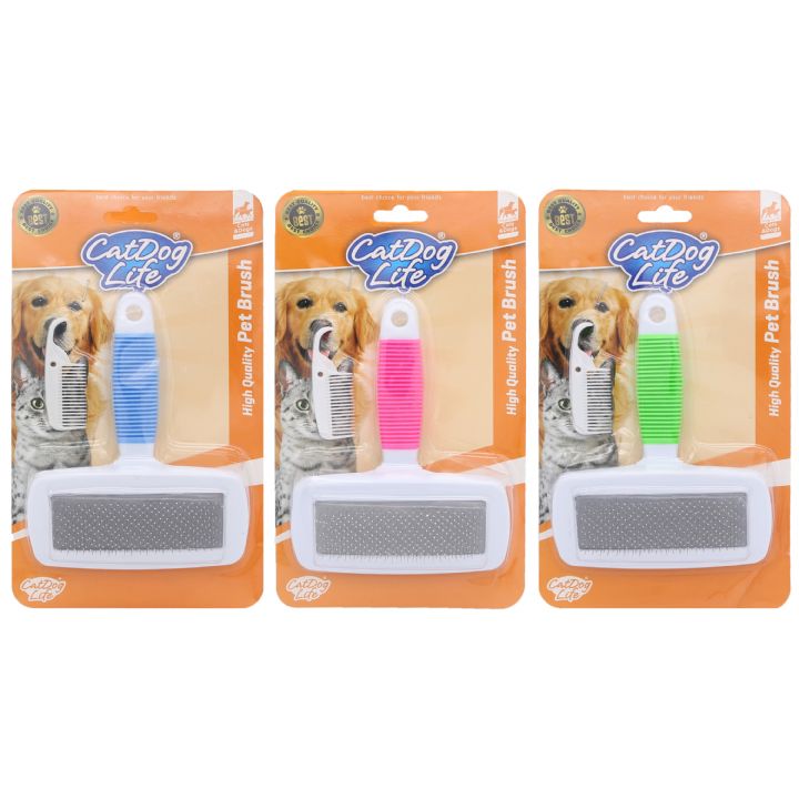 CAT/DOGLİFE KEDİ ve KÖPEKLER İNCE TELLİ FIRÇA+TARAK (L)