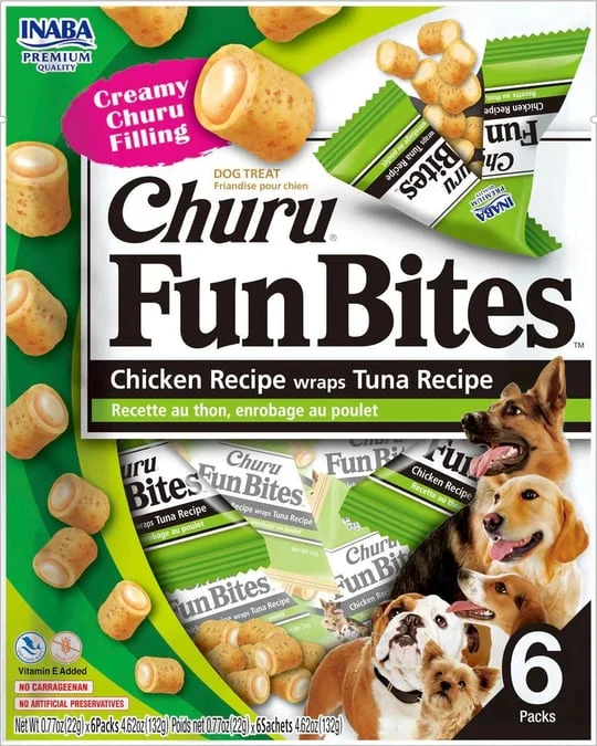 CHURU FUN BİTES STİCKS TON BALIĞI SARGILI KÖPEK ÖDÜL MAMASI 12GR