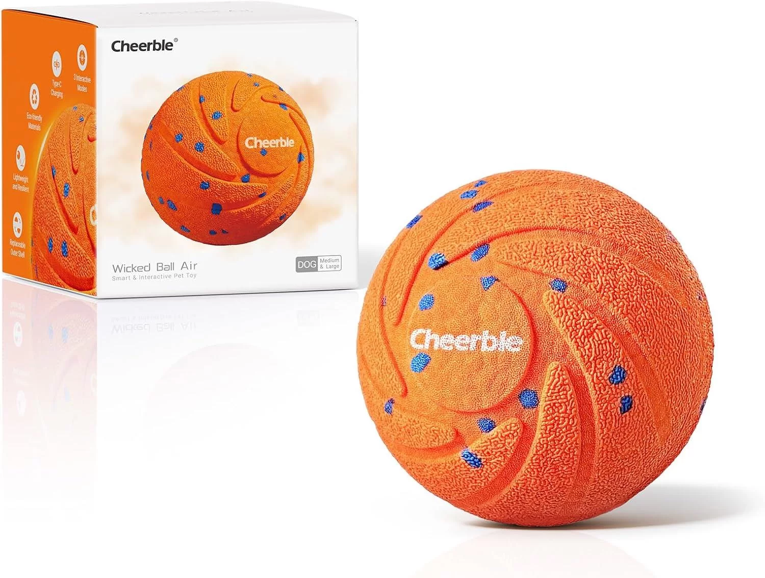 CHEERBLE AKILLI İNTERAKTİF KÖPEK OYUNCAĞI, TURUNCU 7 X 7 X 7 CM